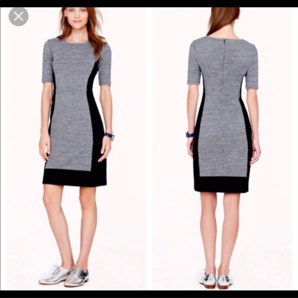 J. Crew Paneled Colorblock Stretch Dress